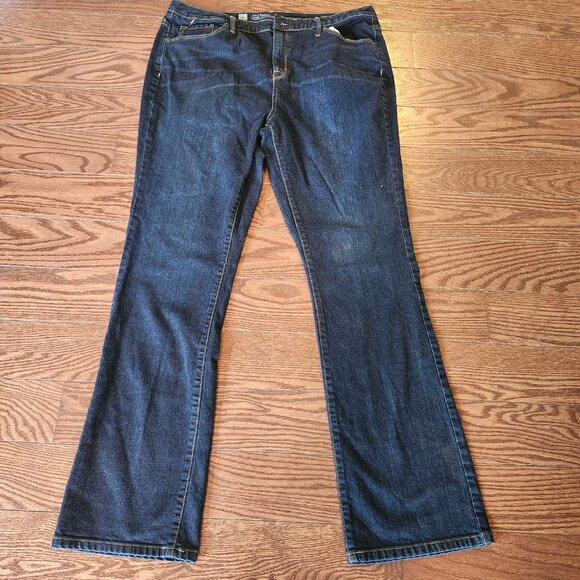 Mossimo Curvy Bootcut Jeans Women’s Size 16 Regula Blue Premium Denim 99% Cotton - Picture 1 of 12